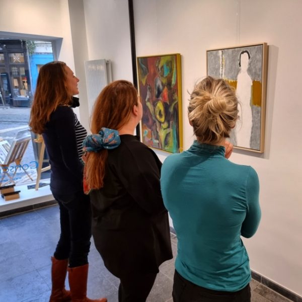 Visitors exhibition Antwerp City